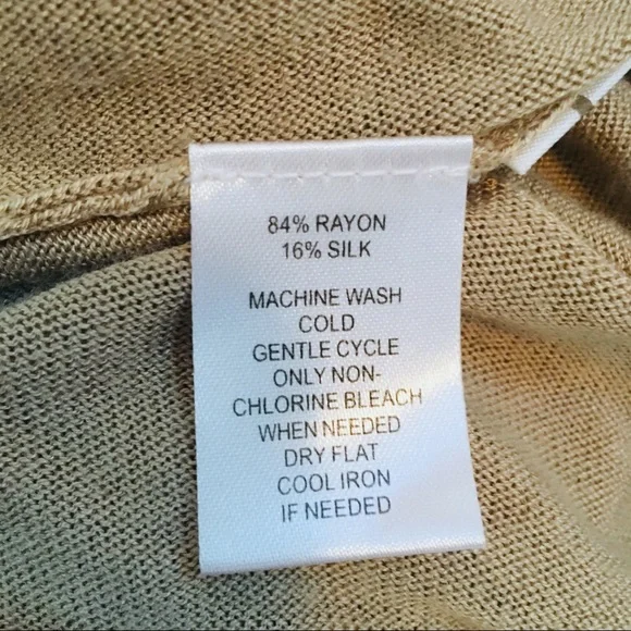 LOFT Tan Drape-Front Silk-blend Cardigan - Picture 8 of 8